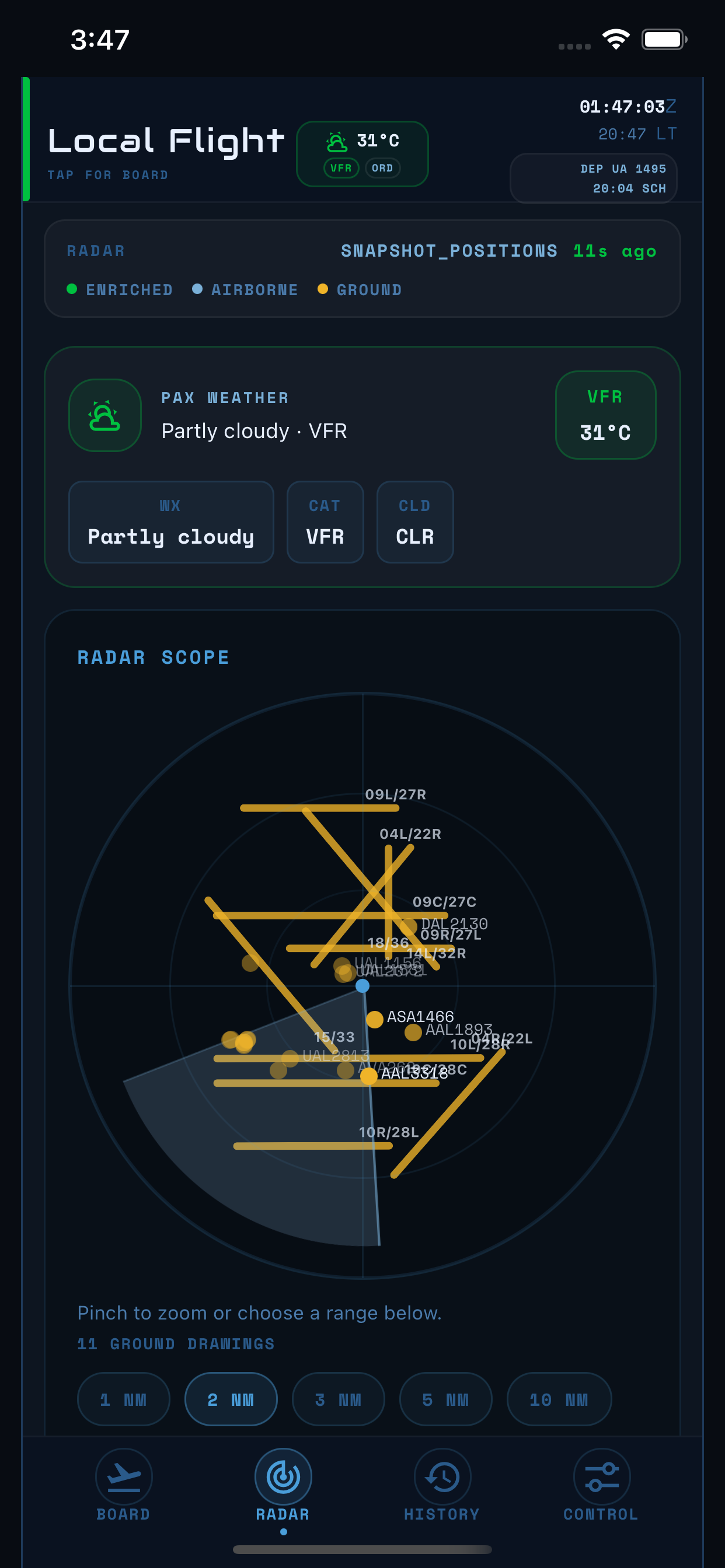 Radar on iOS